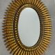 Mirror Sun wrought iron of the 50s Italian