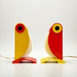 Paire de lampes Toucan design italien années 70 Enea Ferrari