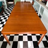 Mid Century Danish Teak Extendable Dining Table by H.W. Klein For Bramin
