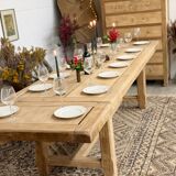 Farmhouse table with 2 extensions