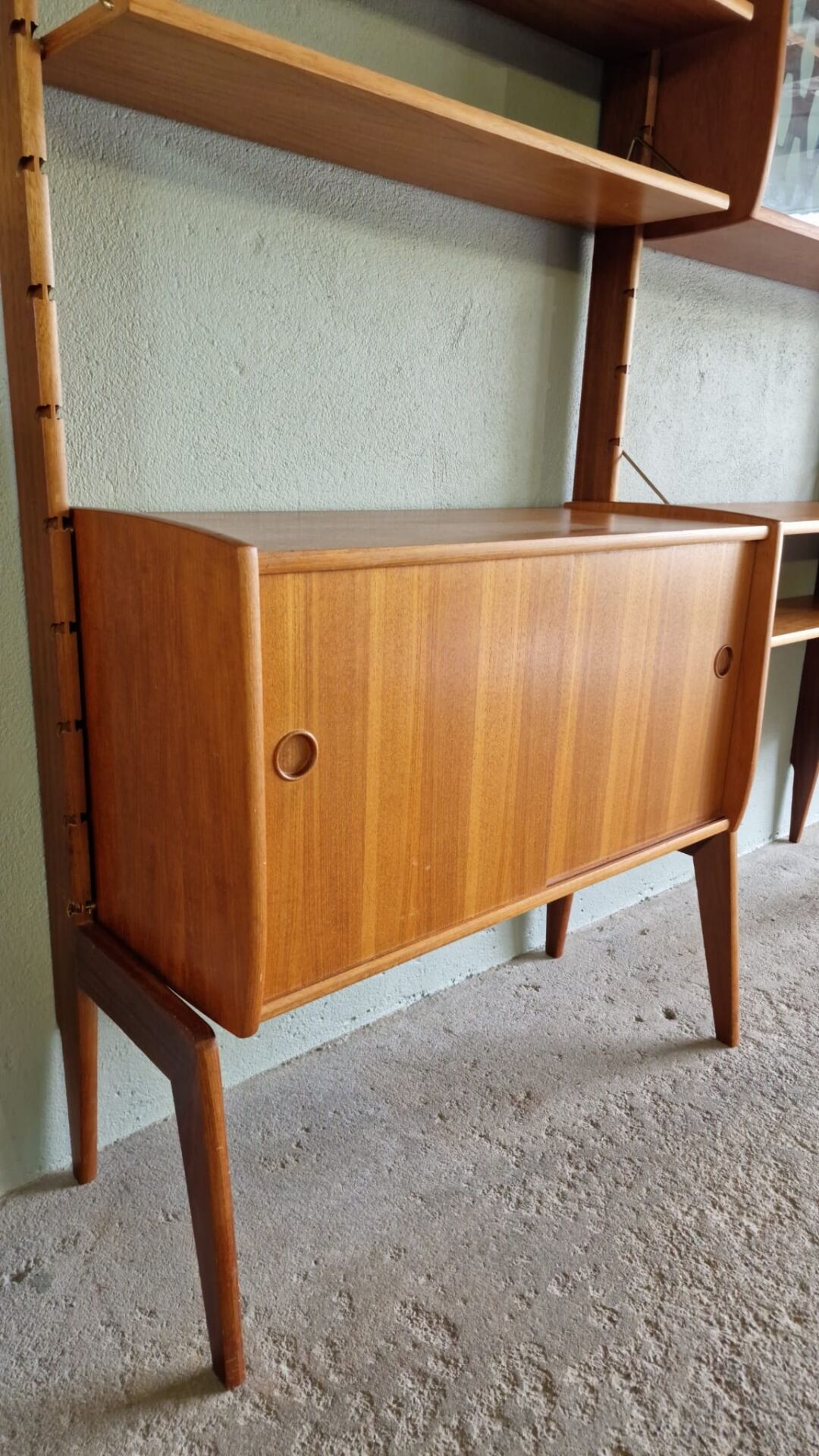 Freestanding storage unit in teak Ergo, Vintage Scandinavian 1960s