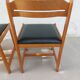 paire de chaises style scandinave, simili cuir noir