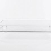 Coffee Table Design Marc Micoud Plexiglas/Lucite and Glass - 1980
