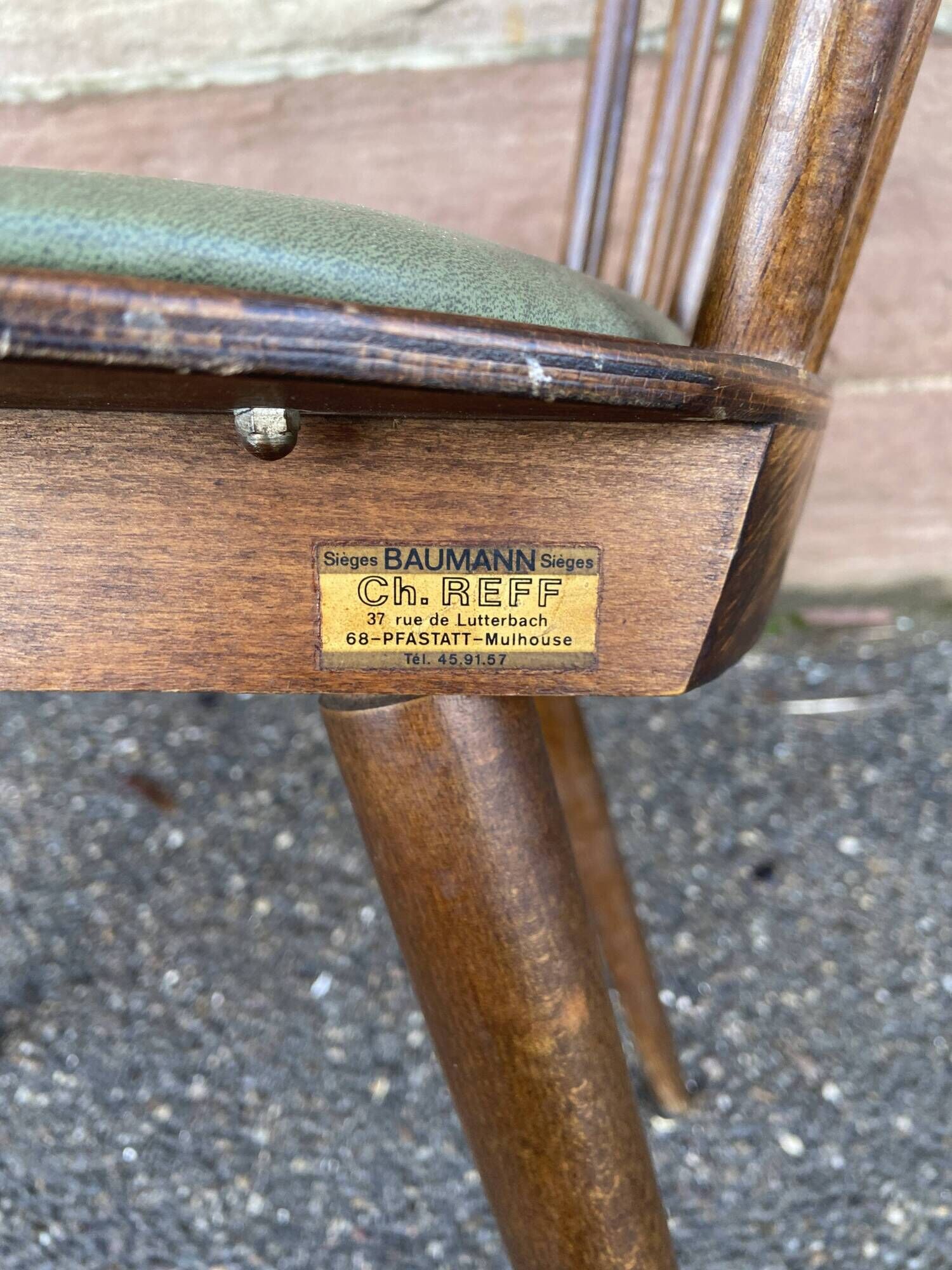 6 vintage chairs Baumann 1960 mid-century Scandinavian compass feet simi