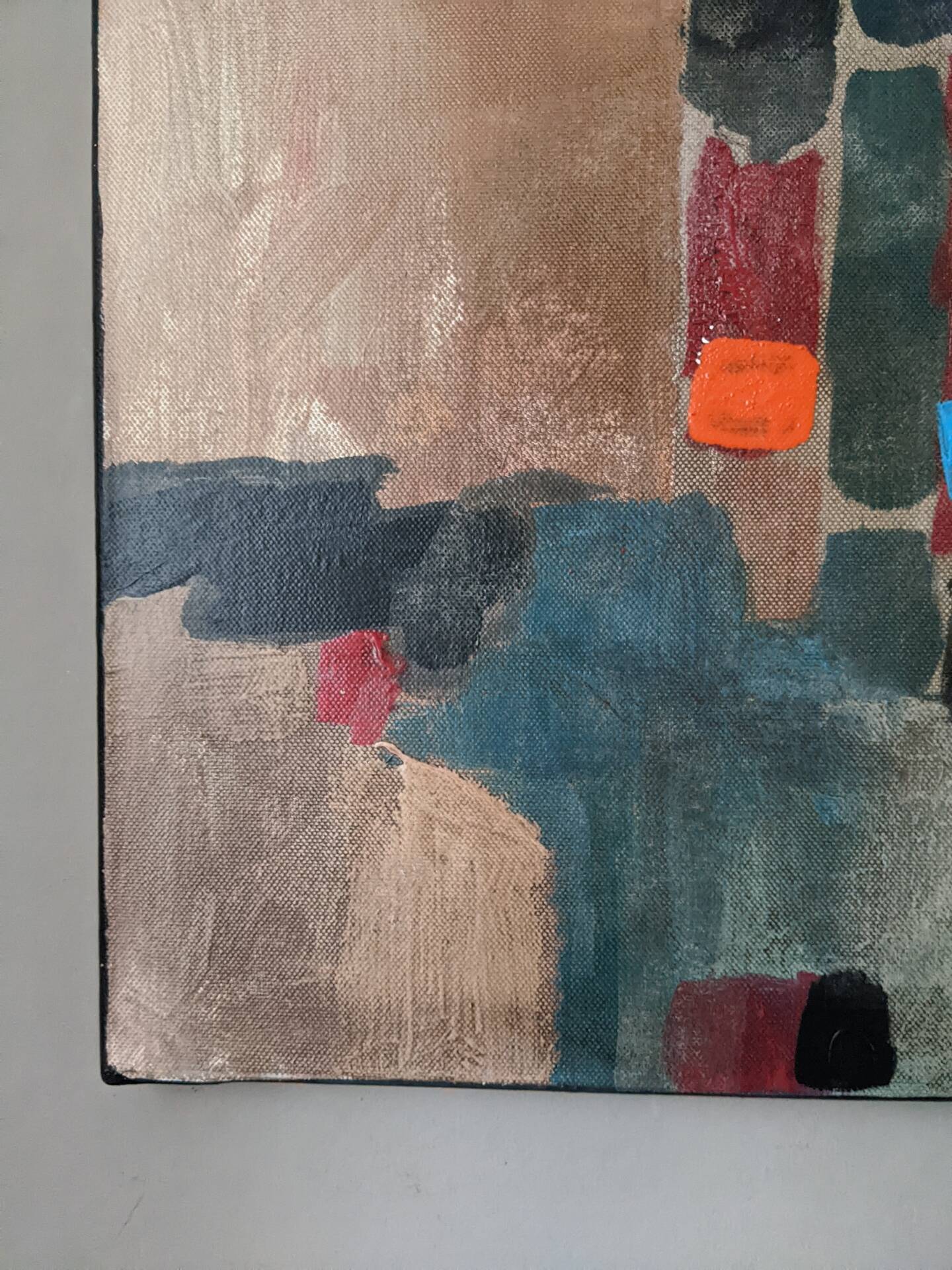Oil on canvas abstract art Nadine Fabry