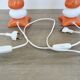 Pair of ceramic bedside lamps, 70s 80s design, vintage.