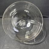 Cloche à fromages avec plateau à rebord – ½ cristal soufflé et taillé