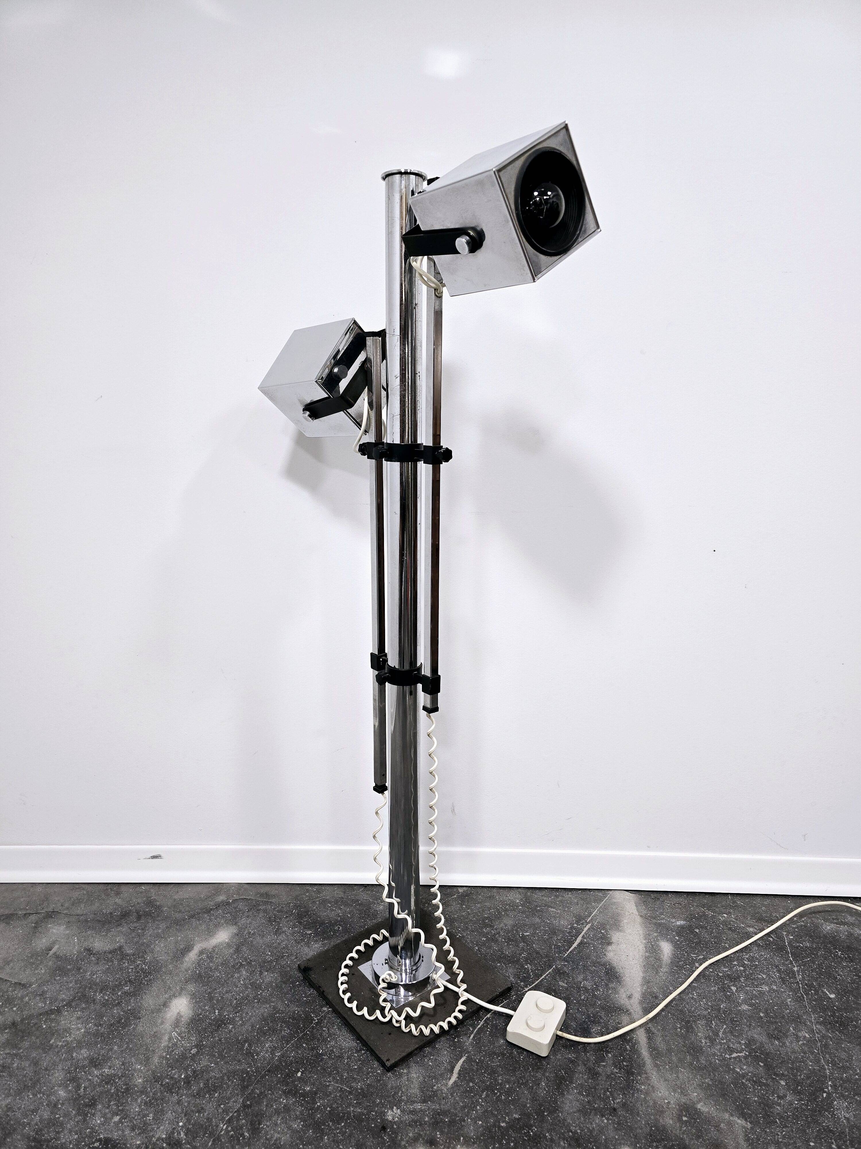 Adjustable Mid Century Floor Lamp by Pat Hoffman for Lucitalia 1970s