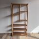 70's vintage bamboo rattan display bookshelf