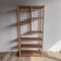 70's vintage bamboo rattan display bookshelf