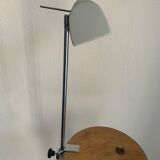 Vintage lamp 1980 medical gray cement and chrome - 50 cm