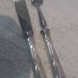 2-piece carving set, silver plated metal, Ercuis LXV 29