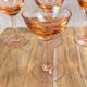 Plateau Portieux pink + 6 matching glasses