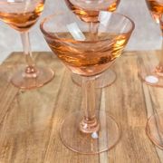 Plateau Portieux rose + 6 verres assortis