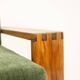 Pair of modernist style armchairs in pitch pine. 1960s.