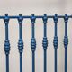Simple old lacquered iron bed, Italy, 19th-20th century.