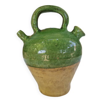 Antique Provençal jug/jug - painted on one side