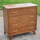 Vintage oak chest of drawers feet compass 4 drawers from the 50s