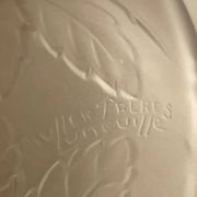 Saladier et ramequins verre fumé signés Muller frères.
