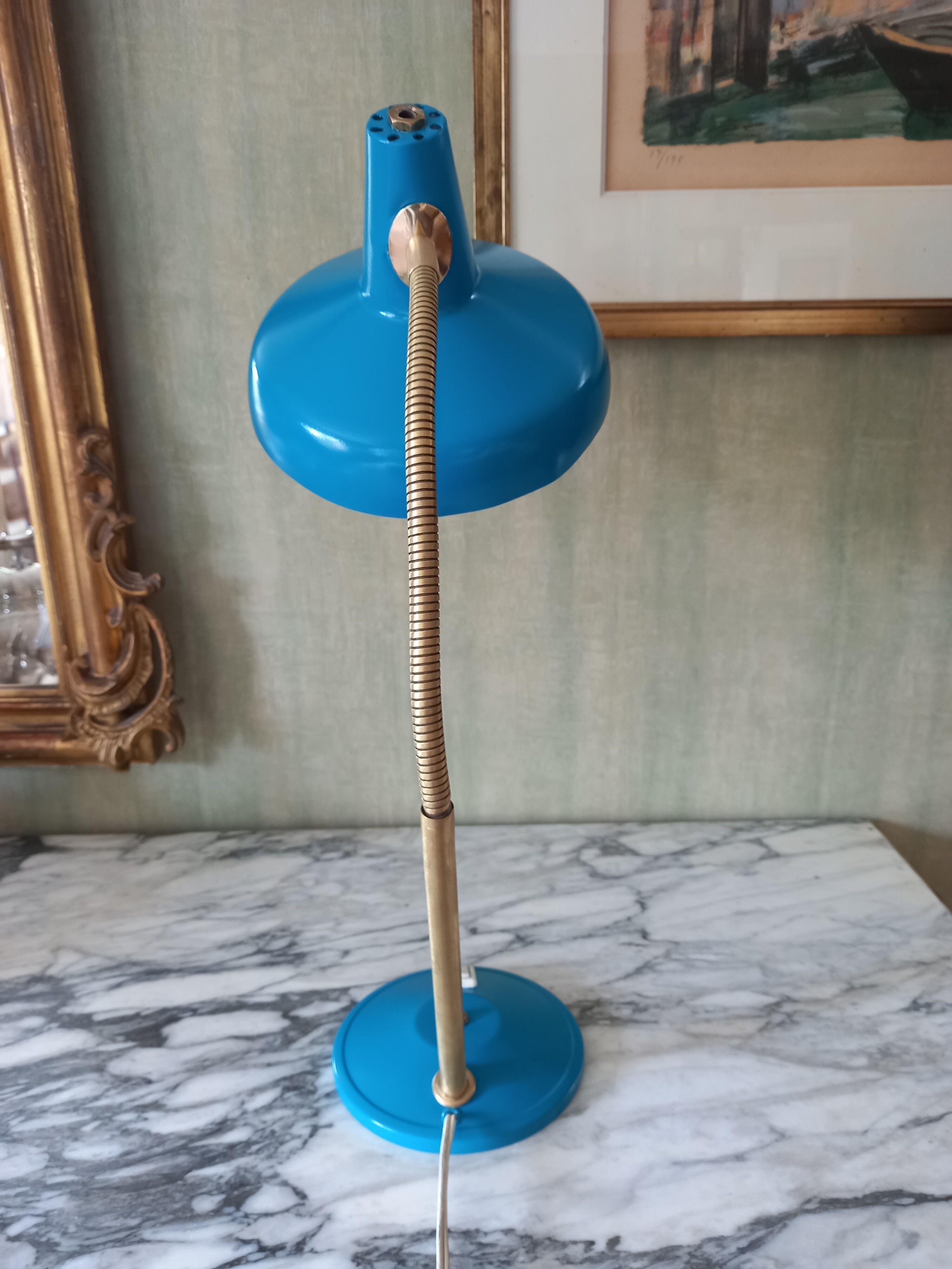 Vintage blue desk lamp