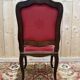 Set of 6 Louis XV style chairs in walnut and brass.