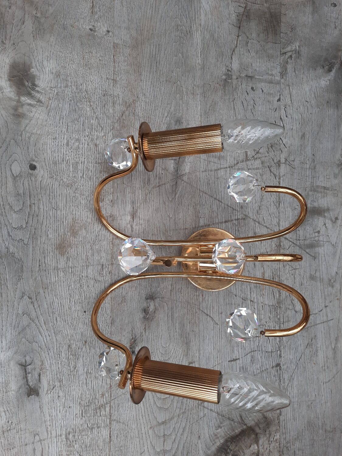 Pair of 1970's Boulanger gilt wall sconces