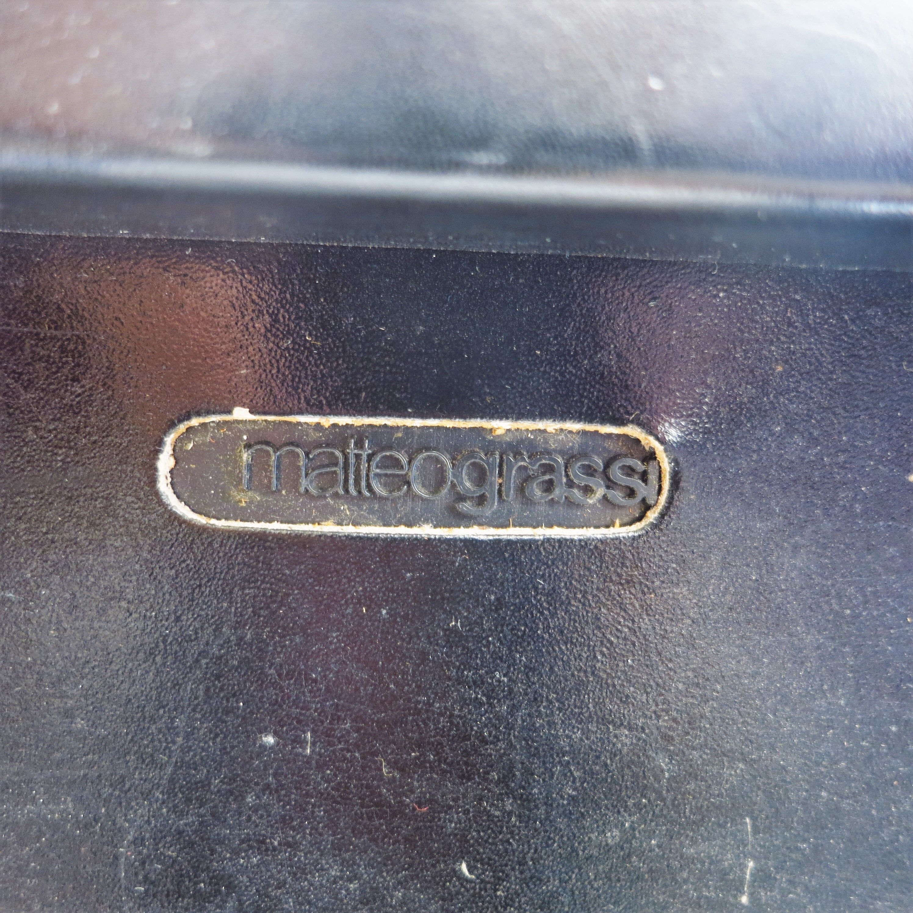Matteo Grassi leather chair from the 80s