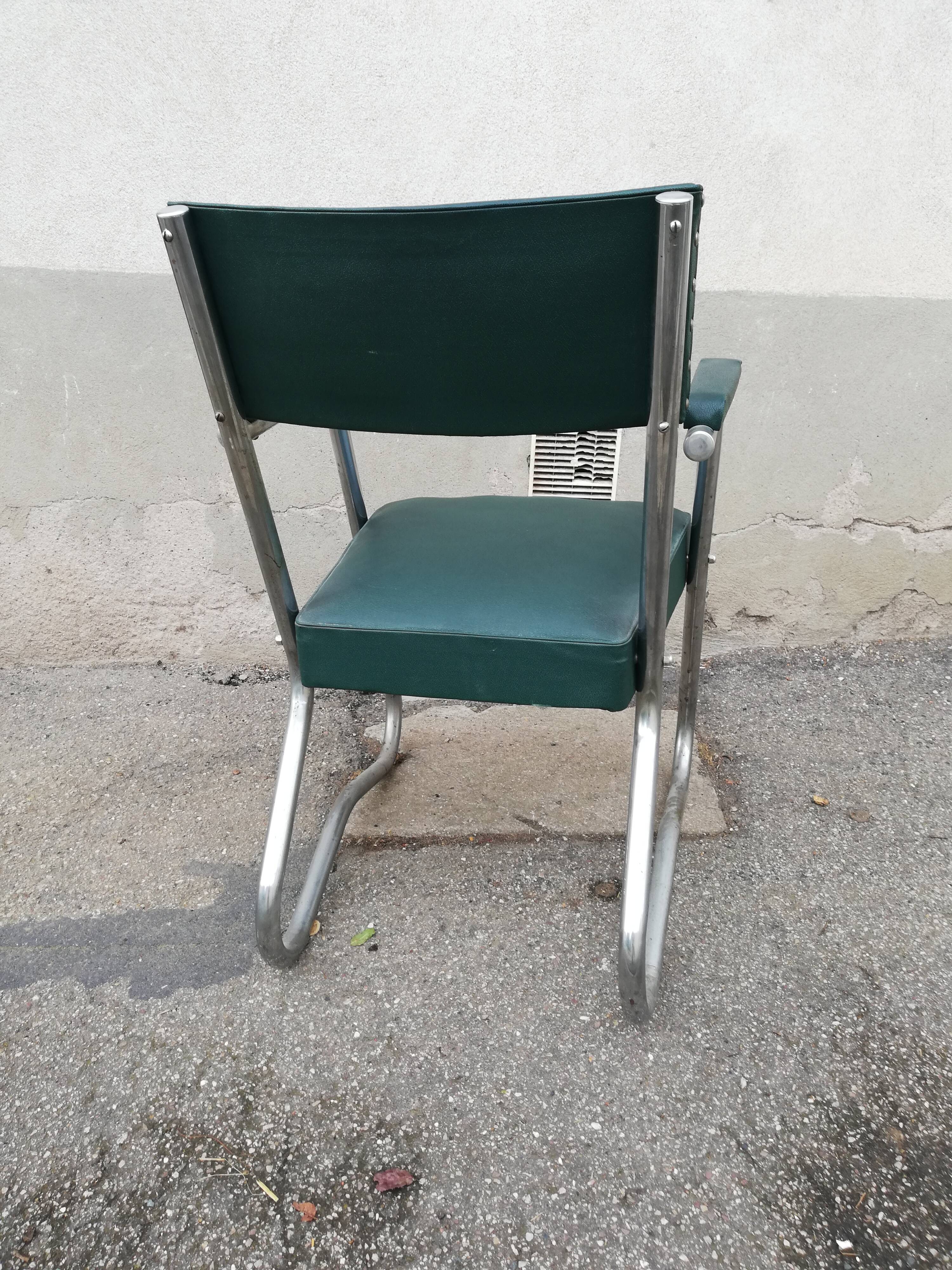 Office armchair year 50 skai green