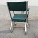 Fauteuil de bureau année 50 skai vert
