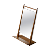 Miroir de table scandinave en bois, milieu du 20e siècle, années 1950-1960