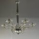 Venetian chandelier in transparent Murano glass circa 1950