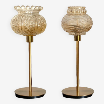 Duo de lampes de table à poser le Roi et la Reine