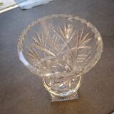 Crystal footed vase