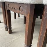 Set of 6 brutalist chairs from the 1940s