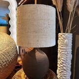 Vintage ceramic table lamp XL 'earth tones'