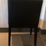 Edouar rambaud black leather chairs