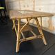 Table basse en rotin et céramique