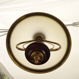 Suspension in opaque glass and solid brass