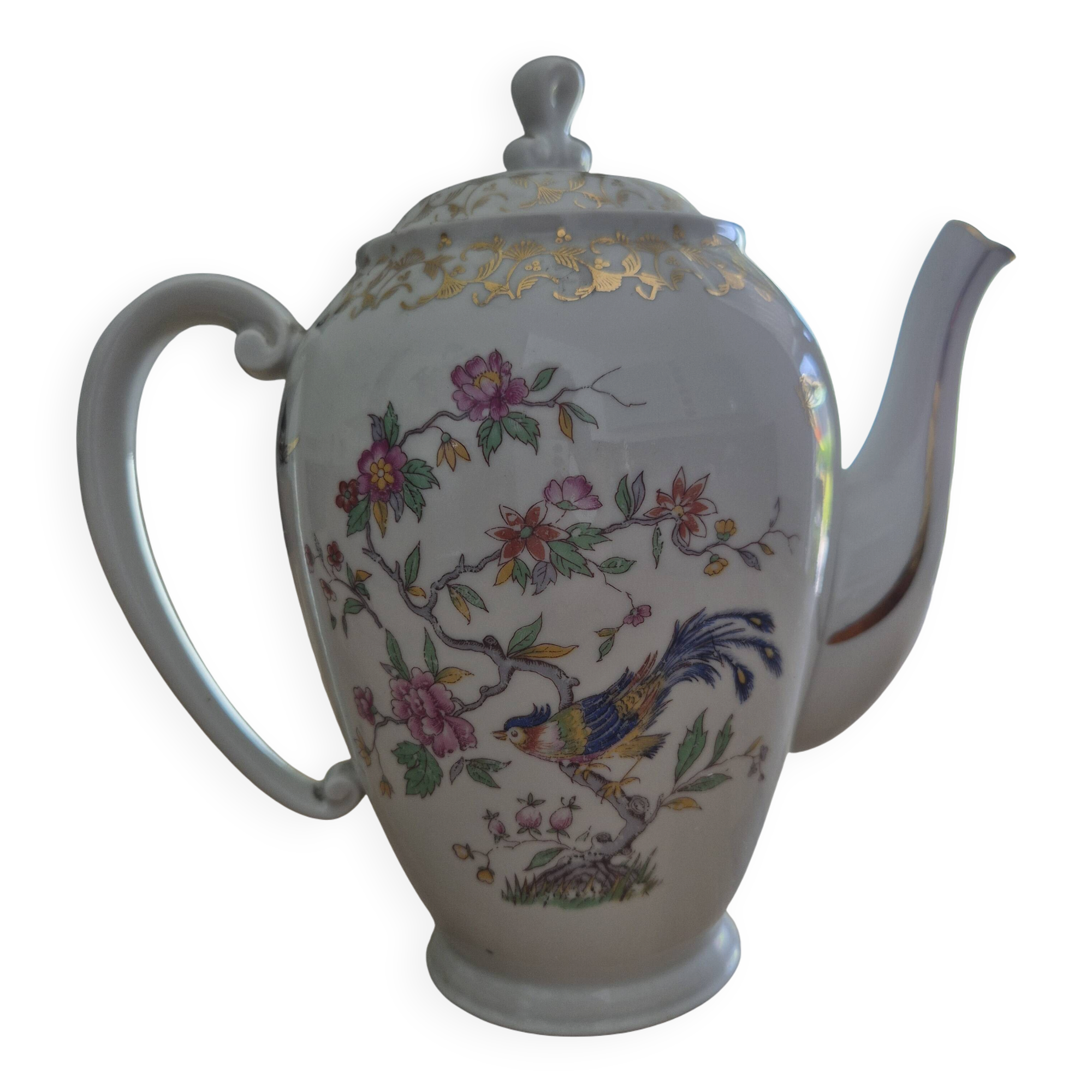 Limoges coffee pot/teapot with nature motif