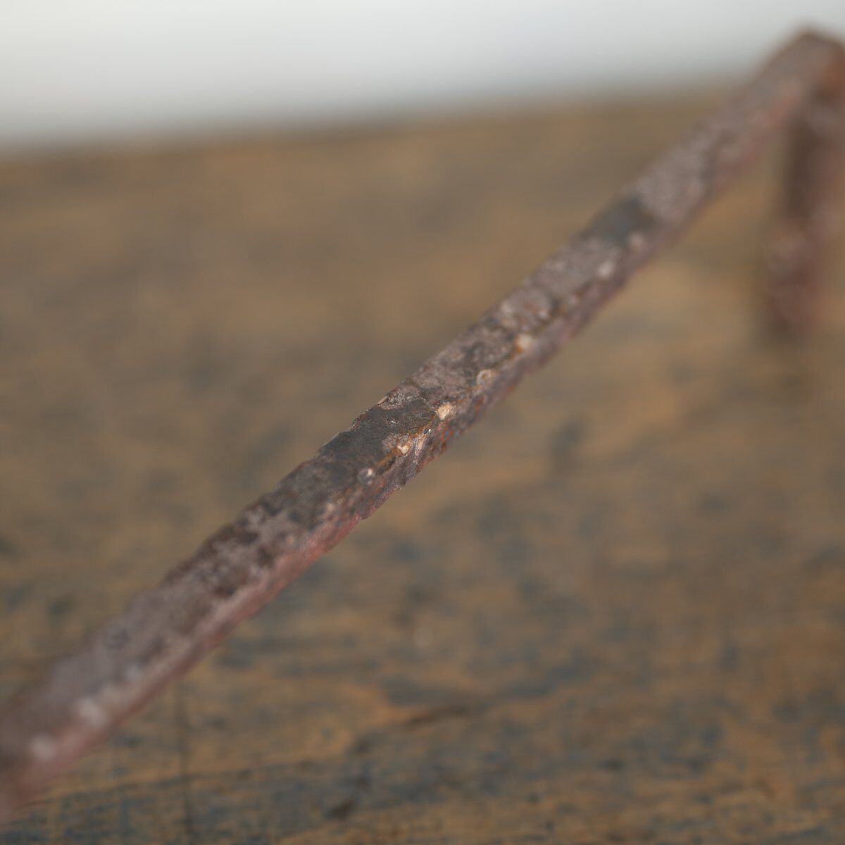 Brutalist wrought iron andirons, Italy, 1970s, set of 2.