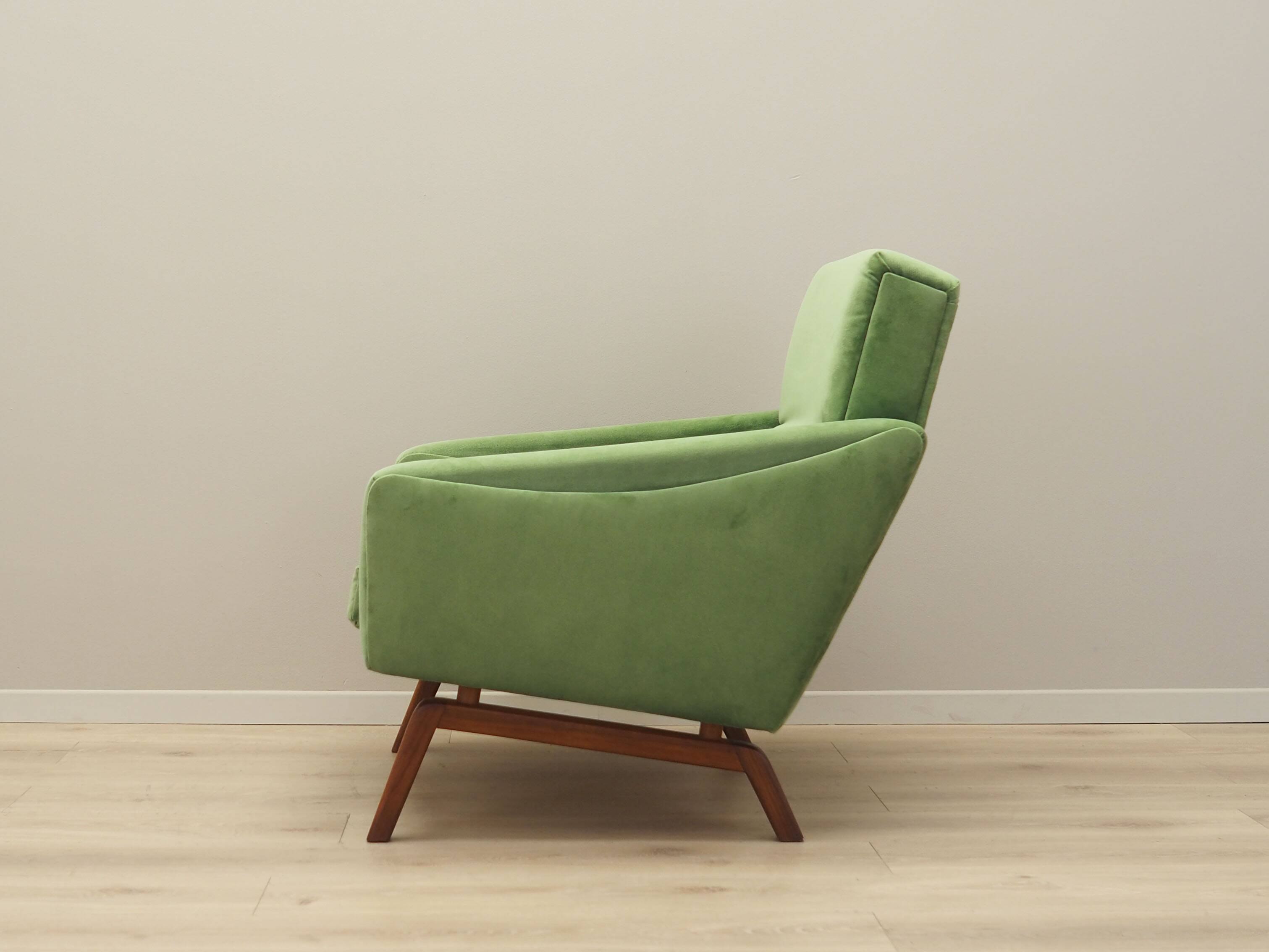 Green armchair, Danish design, 1970s, production: Denmark