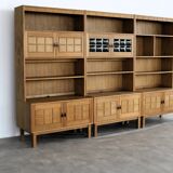 brutalist bookcase | wall cabinet | oak | 60s | Danish (2)