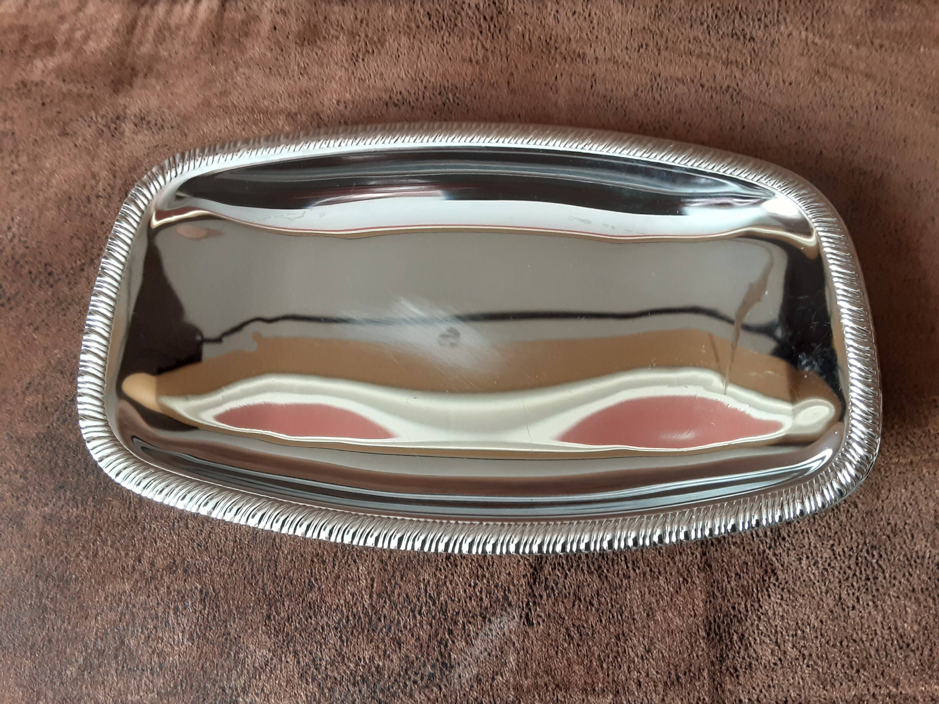 Metal butter dish