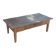 19th-century oak farmhouse coffee table 149cm