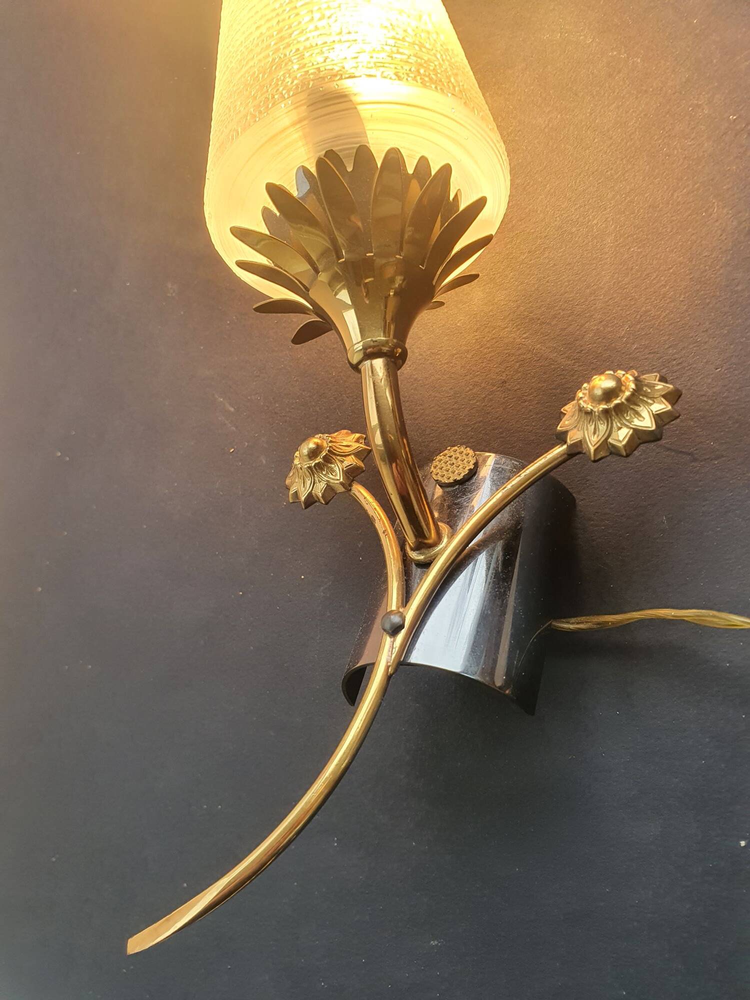 Pair of antique Art Deco wall sconces
