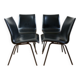 Series of 4 vintage chairs 1950