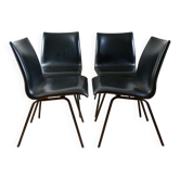 Series of 4 vintage chairs 1950
