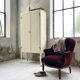 Fauteuil Napoléon III velours bordeaux