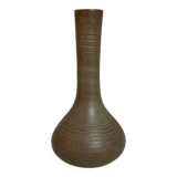 Brown ceramic bud vase
