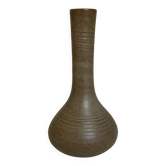 Brown ceramic bud vase